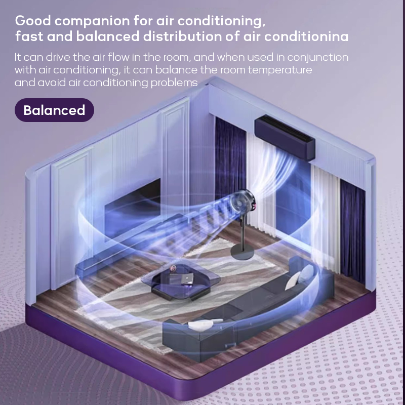 Oscillating Floor Fan – Compact, Quiet & Full-Room Coverage