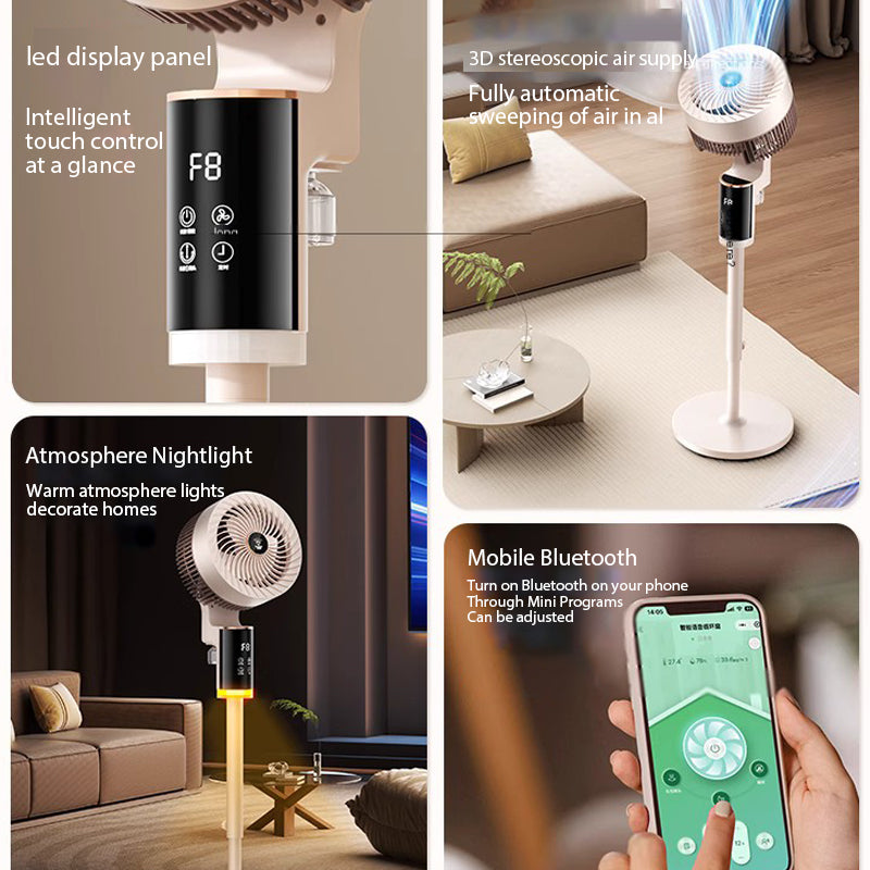 Vertical Air Circulator – Wide Range, Quiet Breeze & Modern Design