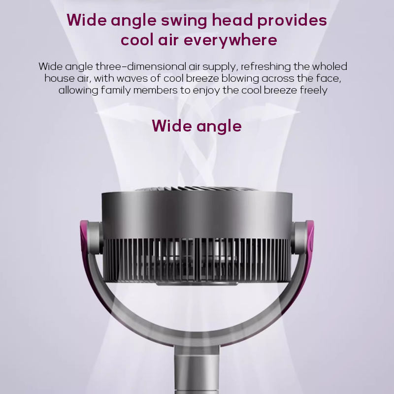 Oscillating Floor Fan – Compact, Quiet & Full-Room Coverage