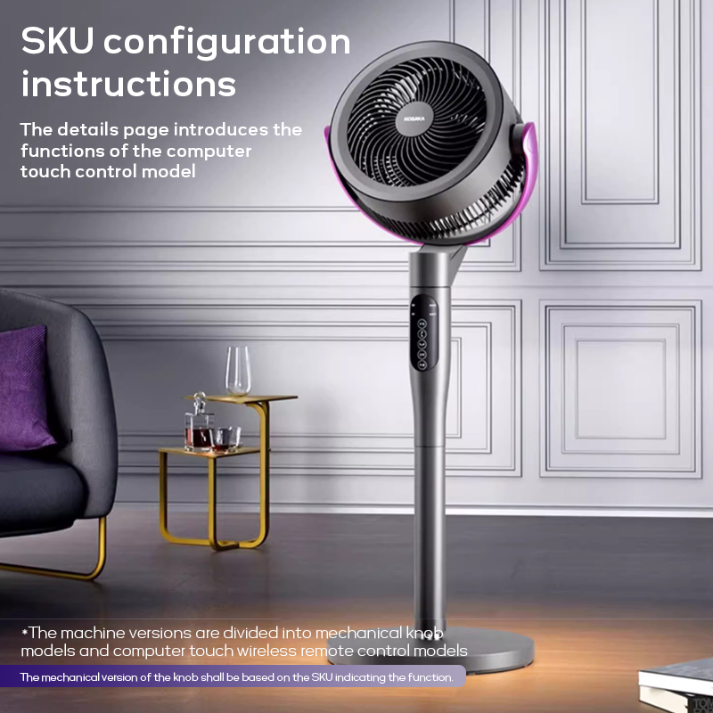 Oscillating Floor Fan – Compact, Quiet & Full-Room Coverage