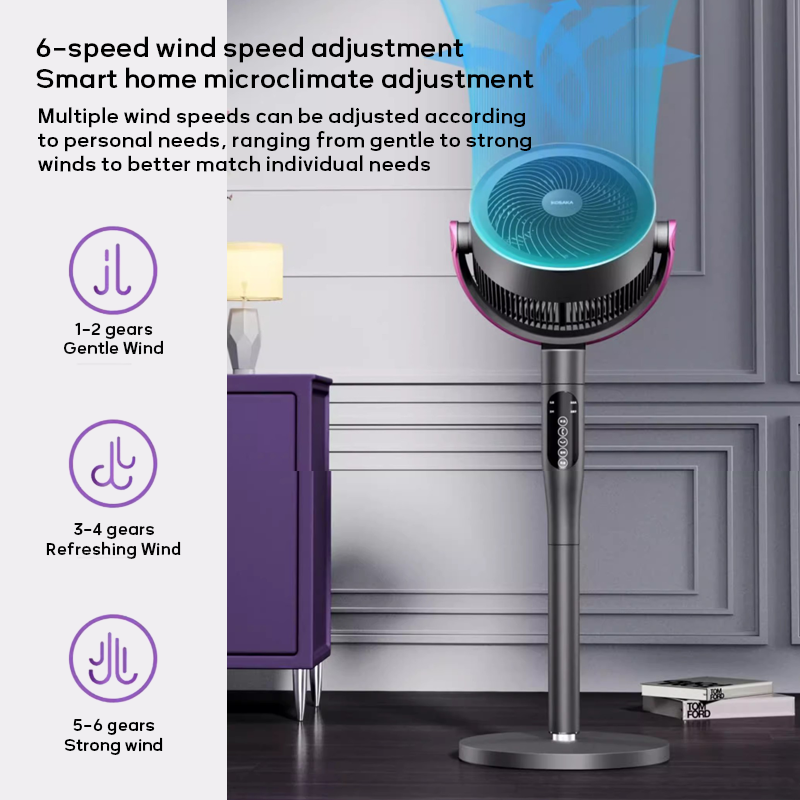 Oscillating Floor Fan – Compact, Quiet & Full-Room Coverage